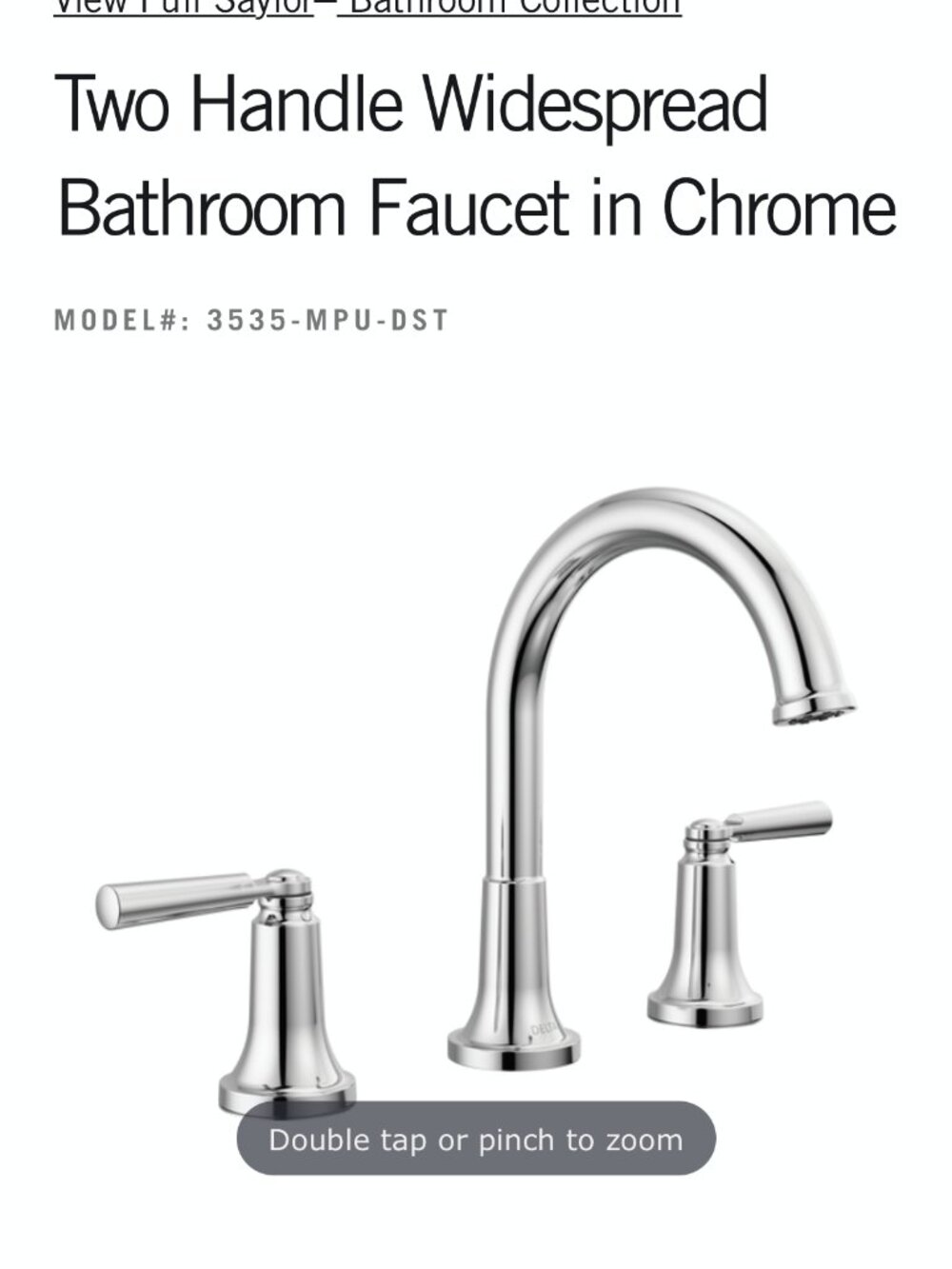Delta Saylor Two Handle Widespread Bathroom Faucet in Chrome